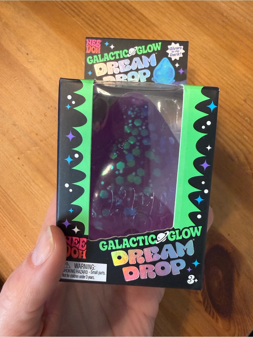 NeeDoh Galactic Glow Dream Drop — Purple Glow Stress Toy